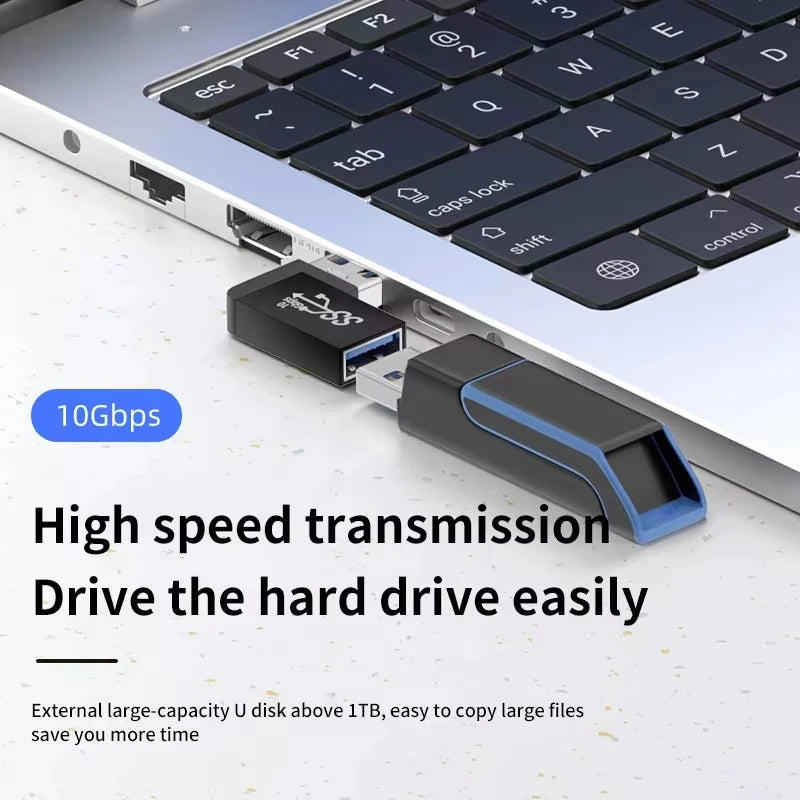 NNBILI USB3.0 Male to Female Right Angle Extension Adapter USB Upward Elbow 90 Degree Adapter 10Gbps For Laptop PC Connector
