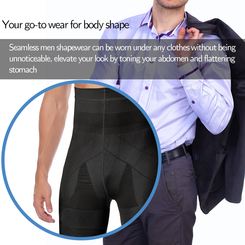 Men Body Shaper Tummy Control Shorts Shapewear Belly Girdle Boxer Briefs High Waisted Slimming Underwear Leg Compression Panties