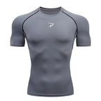 Men Running Compression  Short Sleeve Sport Tees Gym Fitness Sportshirts Male Jogging Tracksuit Homme Athletic Shirt Tops  902