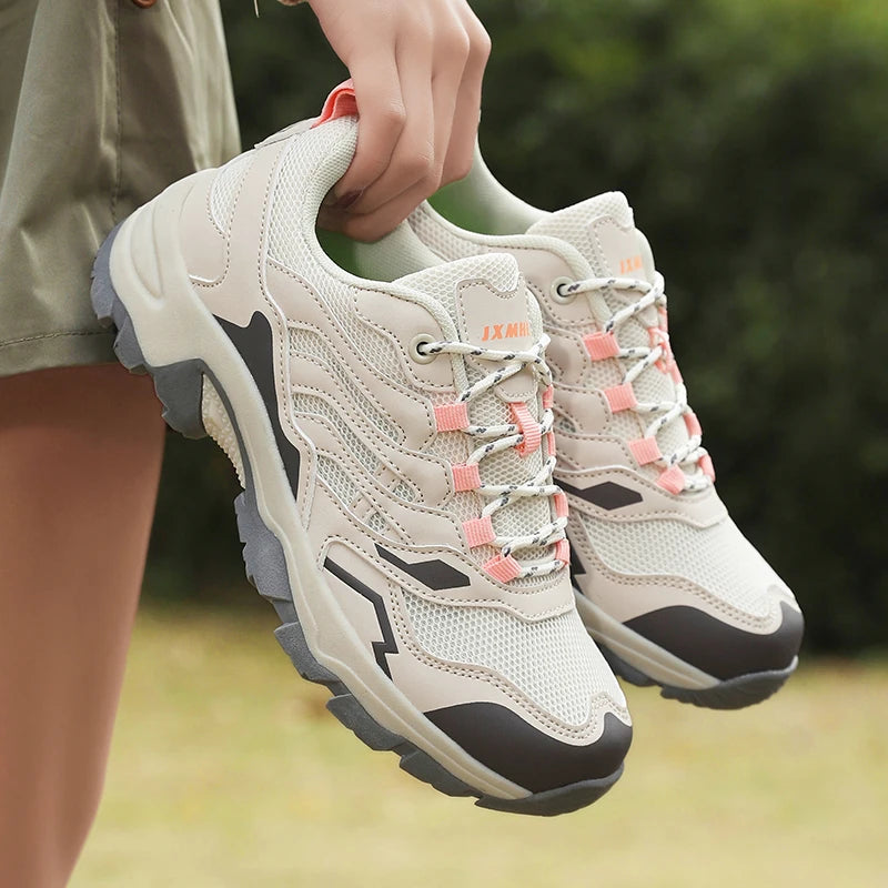 Non Slip Hiking Shoes Woman Summer Outdoor Trekking Shoes Women Mesh Breathable Mountain Shoes Trail Climbing