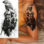 1 Sheet Waterproof Knight Warrior Gladiator Temporary Tattoos For Men Women Realistic Fake Tattoo Sticker  Forearm Tatoos Decals