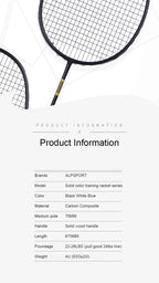 ALP ZJ2.0 Pro 4U 85g 100% Carbon Fiber + Titanium Alloy Badminton Racket Ultra-light Sports Equipment Racket Badminton Training