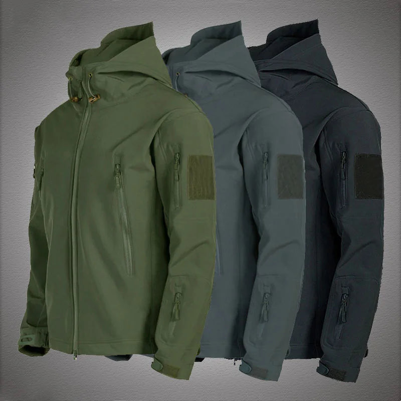 Military Shark Skin Soft Shell Jackets Men Tactical Windproof Waterproof jacket men Army Combat Jackets Mens Hooded Bomber Coats Main image