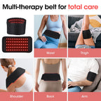 25x13.5cm 60 LEDs 660nm Red Light Infrared Belt 850nm Back Burn Fat Wrap Slimming Machine Waist Timing Pad For Muscle Skin Care