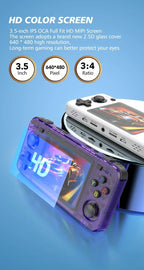 BOYHOM Green R36H Retro Video Game Console 3.5‘’ IPS Screen RK3326 3000 mAh Open Linux System Portable Player 64GB 128GB