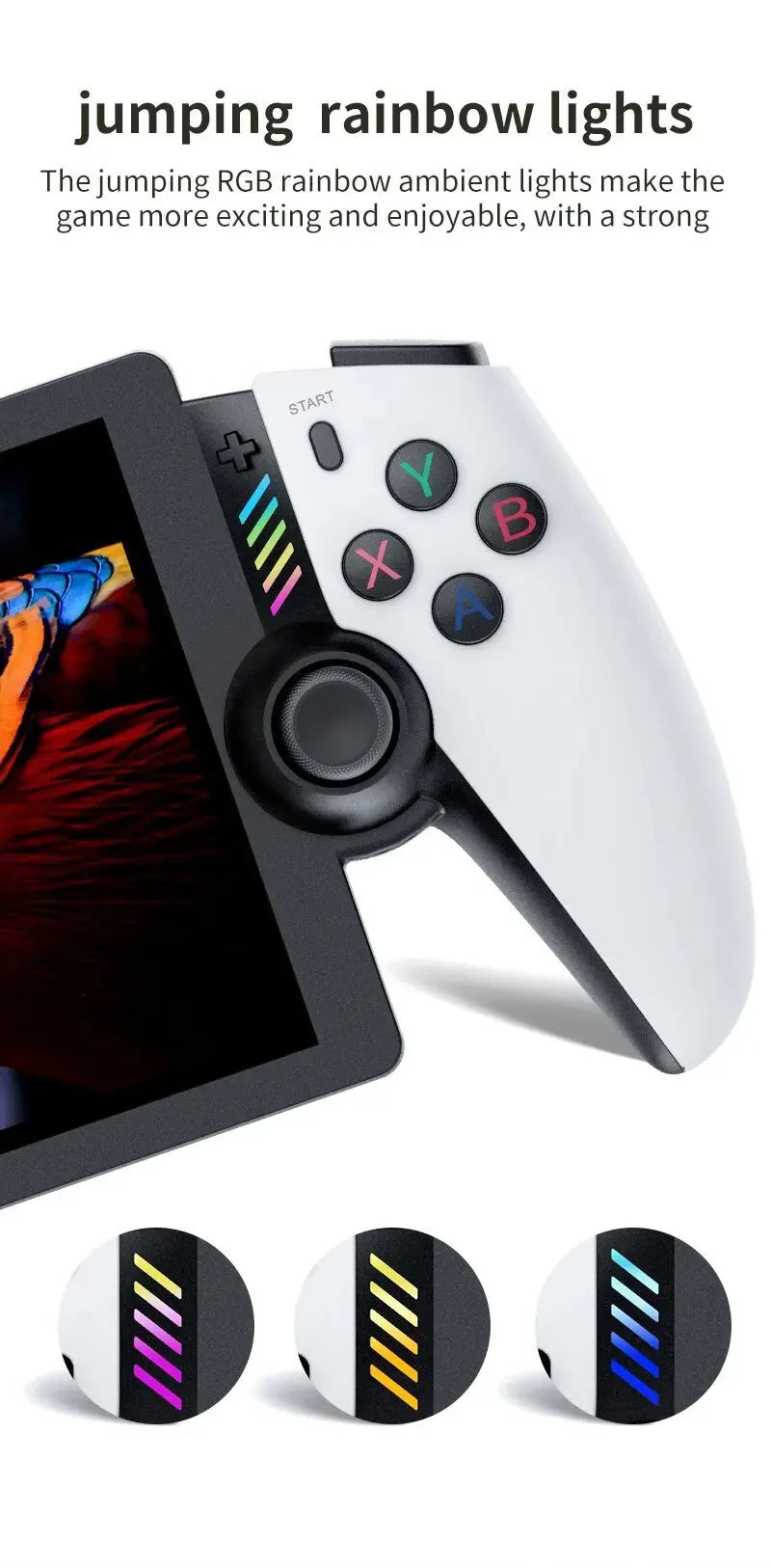 M28 Portable Retro Video Game Console 7.1" HD LCD 128GB 4000mAh 3D Game Support PS2 30+ Simulators Dual Joystick