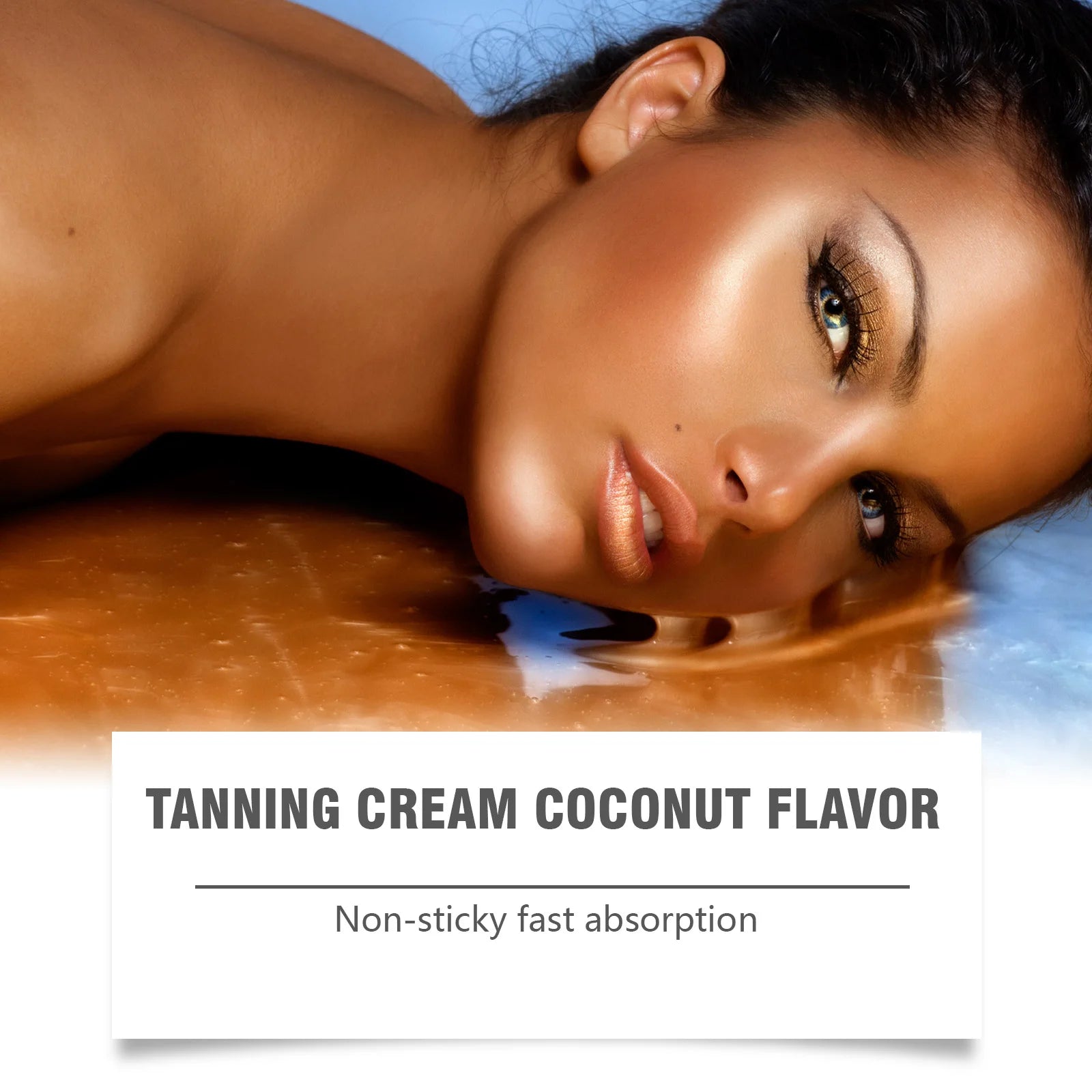 Coconut Tanning Intensive Moisturizing Body Cream Gentle Formula Sun-Free Natural Tan Enhances Color Development Non-Greasy
