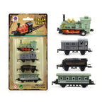 Car Vehicles Retro Steam Train Pull Back Model Diecast 1:60 Alloy Toy Train Kids Toys Set For Boys Gifts Kids Birthday