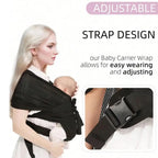 Adjustable Newborn Baby Sling Soft Breathable Air Mesh Carrier Infant Wrap Hipseat Gridding Cloth Wrap for Comfortable Wearing