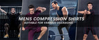 Graphic Compression Shirts for Men Athletic Quick Dry Rash Guard Stretchy Baselayers Undershirts Gym Workout Running Tshirt Tops