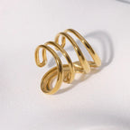 LATS Stainless Steel Gold Color Rings for Women Men 2024 Colorfast Popular Party Personalized Exaggerated Charms Jewelry Gifts