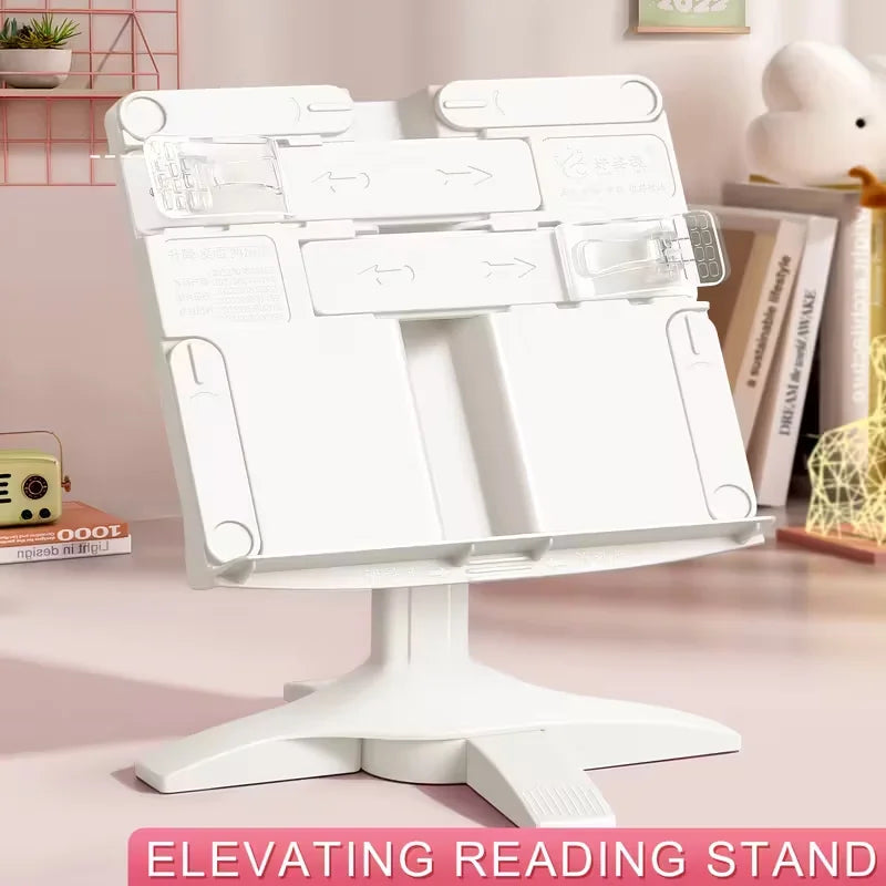 Ergonomic Adjustable Reading Stand - Lightweight, 2-in-1 Desktop Book&Laptop Holder with Height Options for Comfortable Viewing Main image