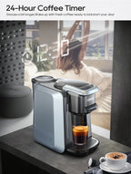 HiBREW 6 in 1 Multiple Capsule Coffee Machine Hot/Cold DG Nes Capsule ESE Pod Tea Basket Ground Coffee Cafeteria 20Bar H6
