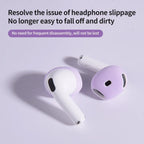3 Pair Silicone Eartips For Apple AirPods 4 Replacement Ultra Thin Rubber Earbuds Ear Tips For Airpod 4 Anti-Slip Earphone Cover