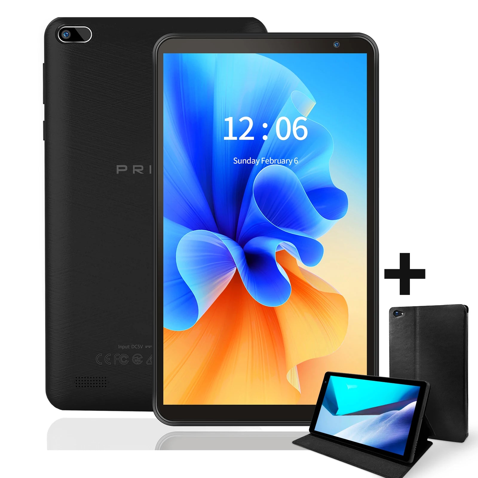 PRITOM 7 Inch Tablet PC 32 GB Android 11 with Quad Core Processor HD IPS Display Dual Camera WiFi with PU Protective Case Main image