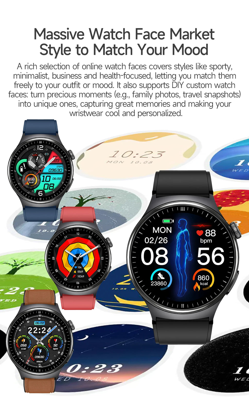 New Accurate ECG Smart Watch Blood Lipids Five Viscera Health Check Body Temperature BT Call Sports Smart Watches For Men 2026