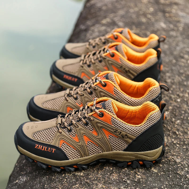 2025 Hiking Shoes Men Women Mesh Sneakers Breathable Fashion Mountain Shoes Boy Spring Autumn Summer Work Shoes Outdoor Trekking