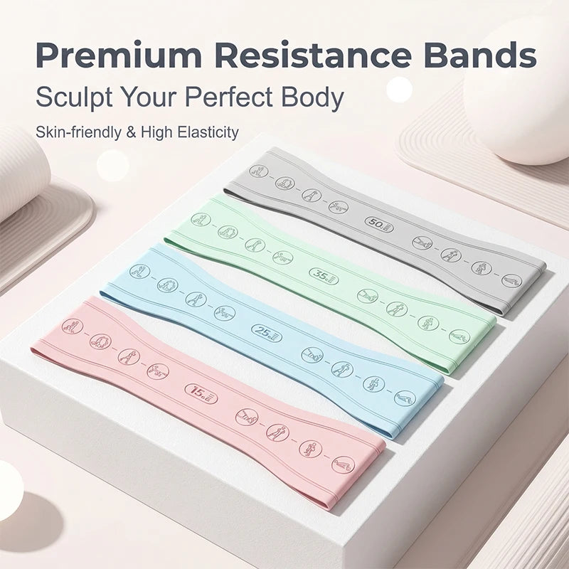 Mini Silicone Resistance Bands Set Small Stretch Exercise Loop Bands Fitness Yoga Training Equipment for Home Gym