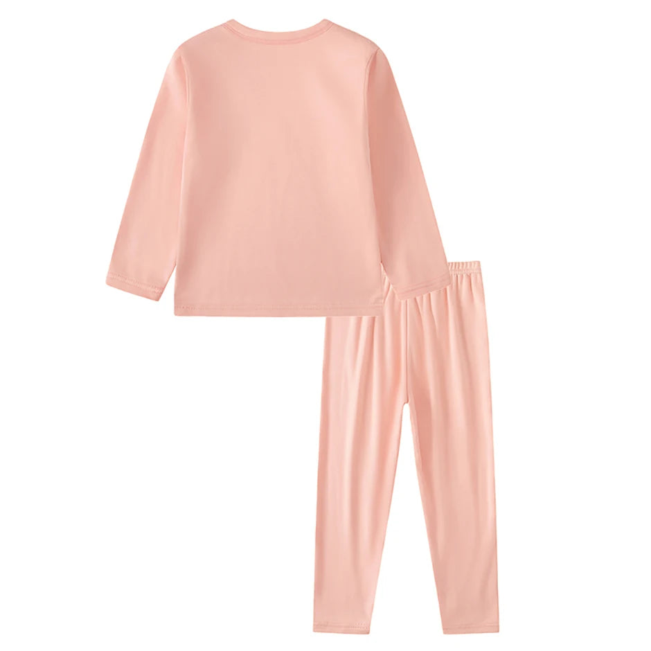2piece Set Of Children's Autumn And Winter Round Neck Warm Casual Suit For Boys And Girls Comfortable Sports Home Base Shirt Set
