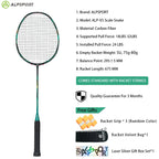ALP ZJ2.0 Pro 4U 85g 100% Carbon Fiber + Titanium Alloy Badminton Racket Ultra-light Sports Equipment Racket Badminton Training