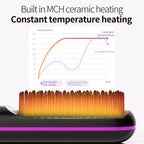 Cordless Hair Straightener Brush 3 Temperature Electric Negative Ions Ceramic Anti-Scald Heated Comb Hair Styling Tools