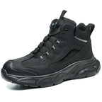 Rotary Buckle Safety Shoes for Man with Steel Toe Cap Anti-smashing, Anti-puncture, Anti-slip Work Safety Boots Industry Welding