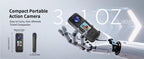 4K Action Camera WiFi IPX6 Waterproof 3.5H Battery Fast Charge Ultra HD Photo 1.4" Touch Screen Vlog  Helmet Cam 12 Accessories.