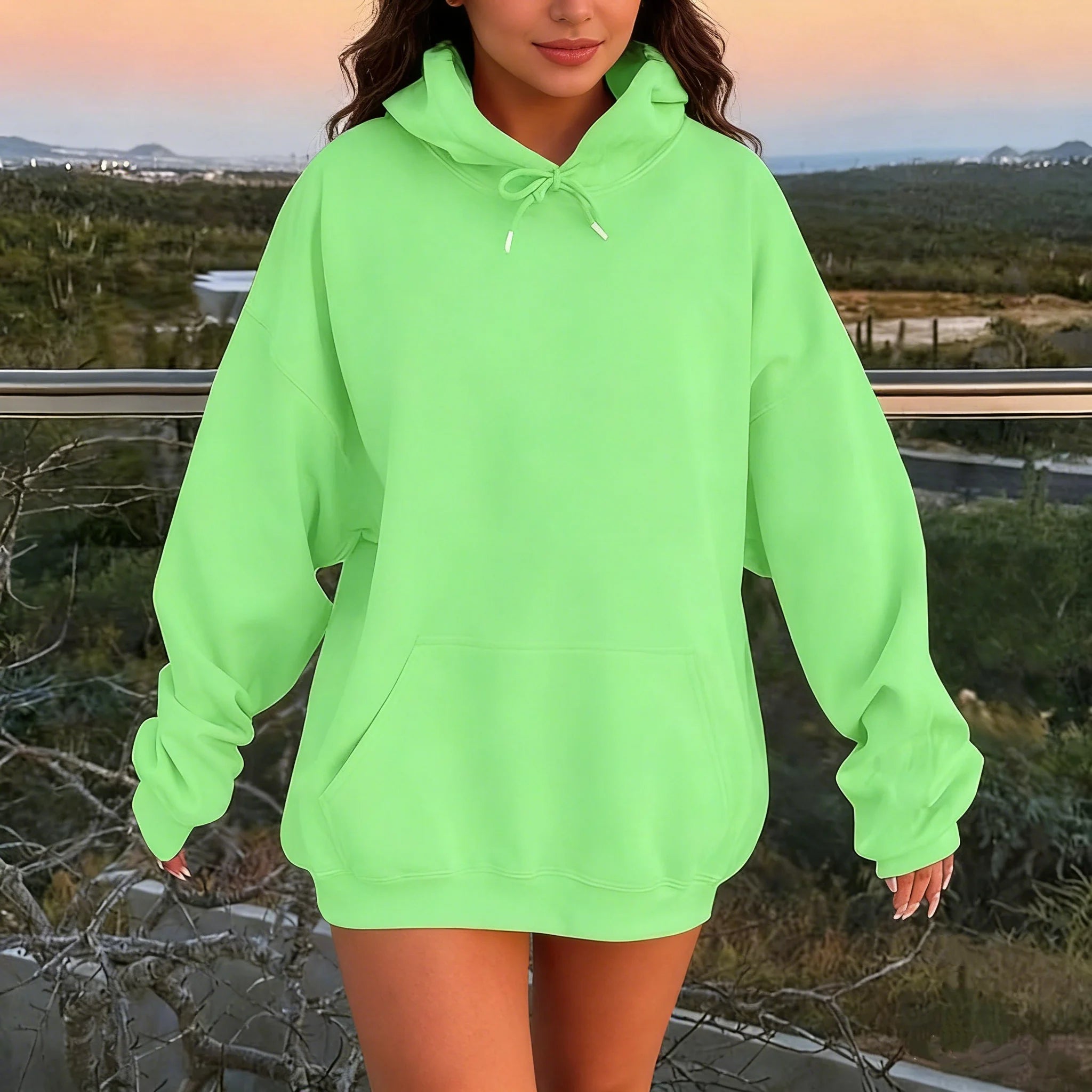 Women's Hoodies Pullover Spring Autumn Casual Hoodie 2026 Sweatshirts Solid Color Hoodies Oversize Black Sweatshirt Women Top Main image