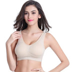 Large Women's Single-layer No Pad Sports Bra Yoga Running Fitness Top Breathable Seamless Workout Bralette