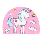 Kids Swim Cap Cartoon Pattern High Elastic Ear Protection Breathable for Pool Swimming Boys Girls Comfort Fit
