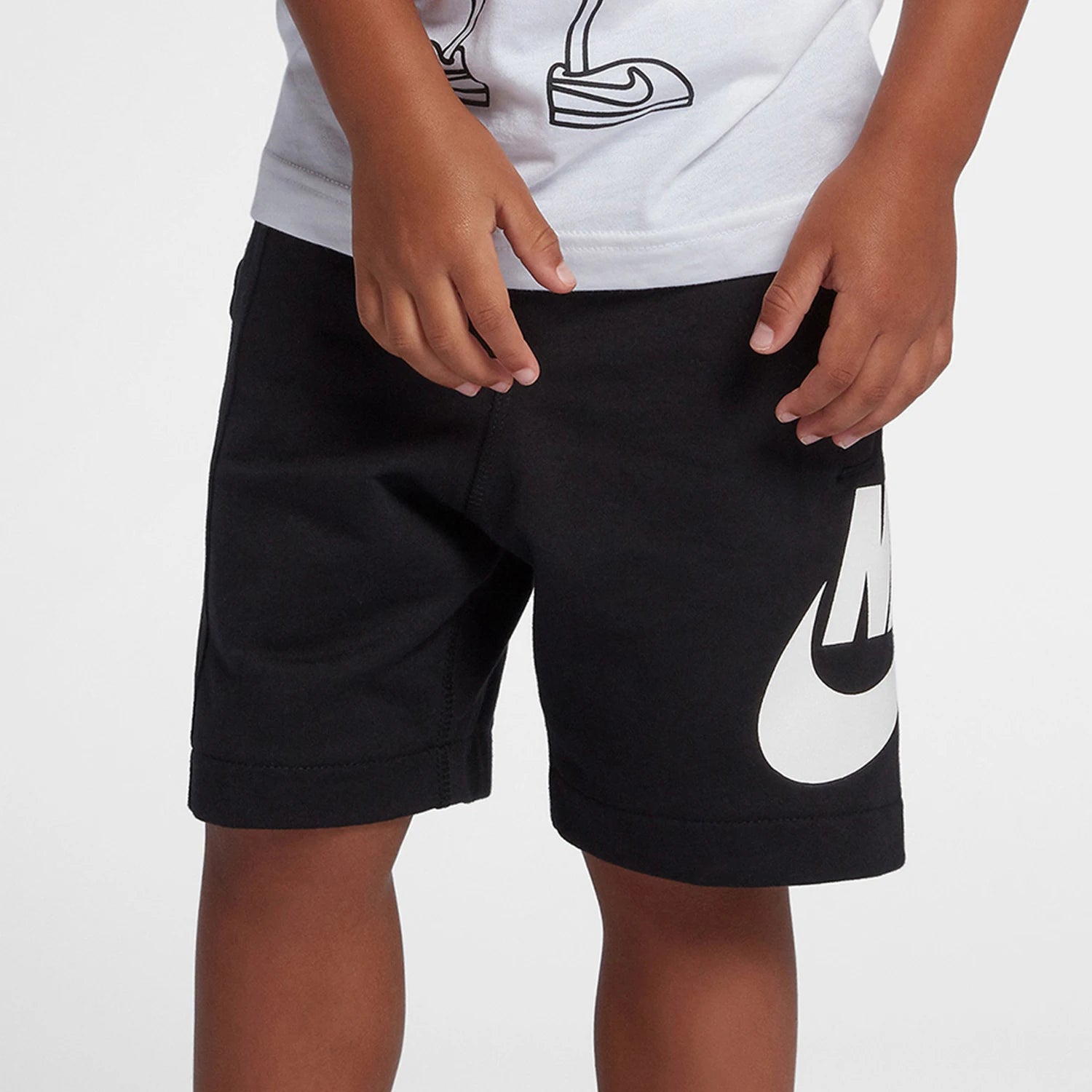 Nike genuine summer children's retro sports logo printed straight leg shorts HA5017-023 Main image