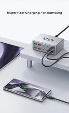 330W USB C GaN Charger 100W PD3.0 PPS QC3.0 Multiport Fast Charging Station For Laptop iPhone 15 16 Samsung Macbook Pro Tablet