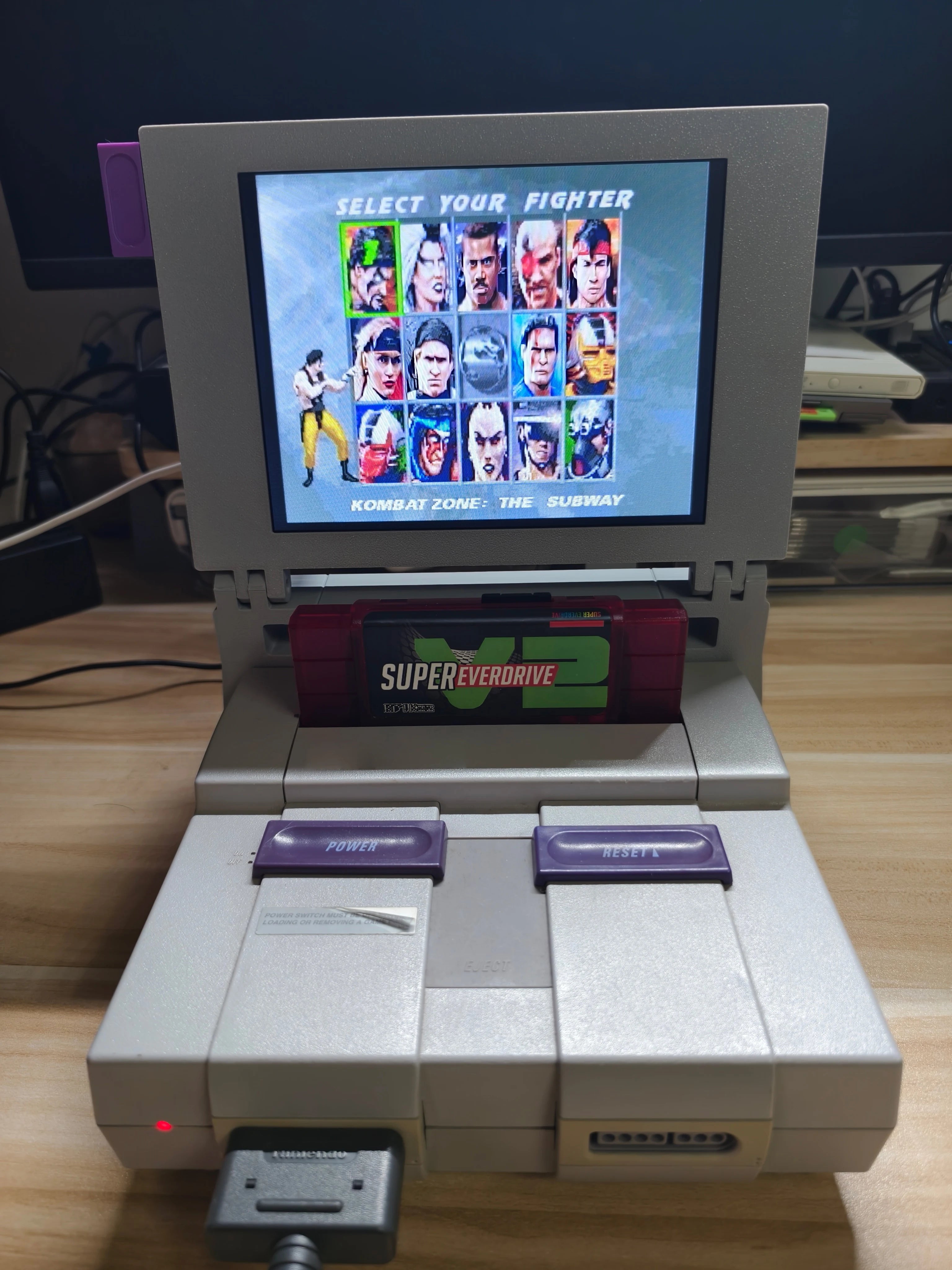 8Inch SNES Retro Arcade Game Machine 3D PRINT Portable Display Mini Monitor With Stereo For SNES ARCADE Game console Main image