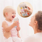 Baby Wooden Bear Phone Teether Toy Telephone Sleeping Pacifier Teething Flip Simulation Phone Toys Early Educational Toy Gifts