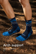 AONIJIE E4846 Sports Long Five-finger Socks Warm and Breathable Terry Socks Suitable for Mountaineering and Cross-country Hiking