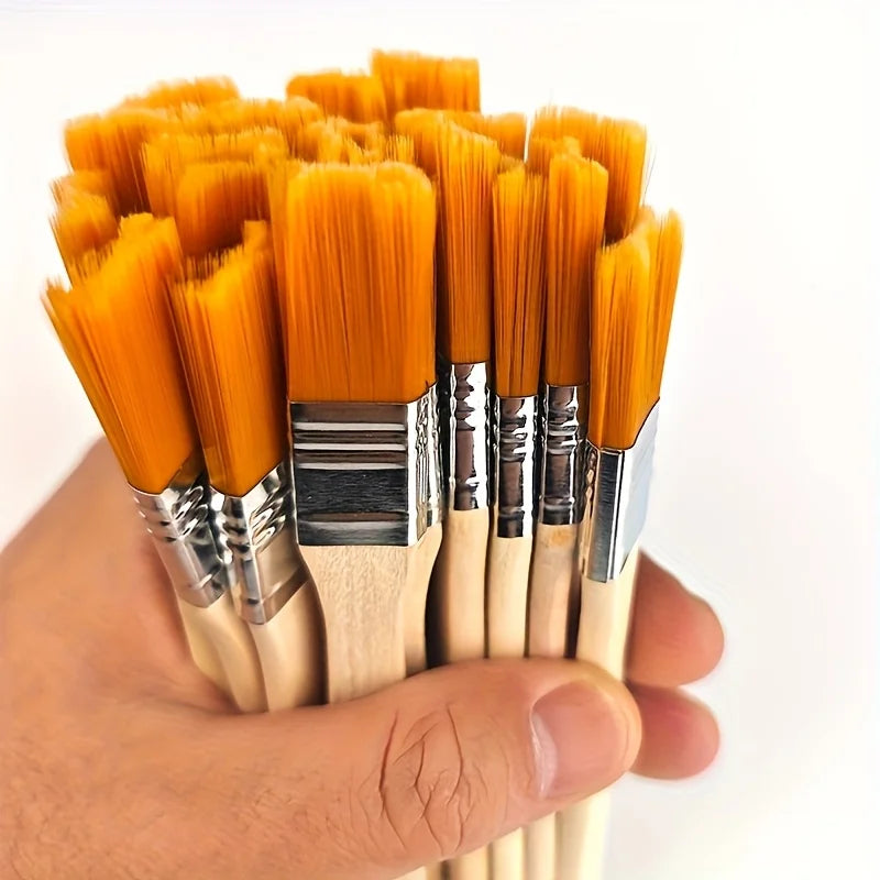 20pcs Small Nylon Bristle Oil Painting Brushes,BBQ Brush Large Medium Small Paint Brushes,Art Pen Brush Nylon Brushes,Tool Brush Main image