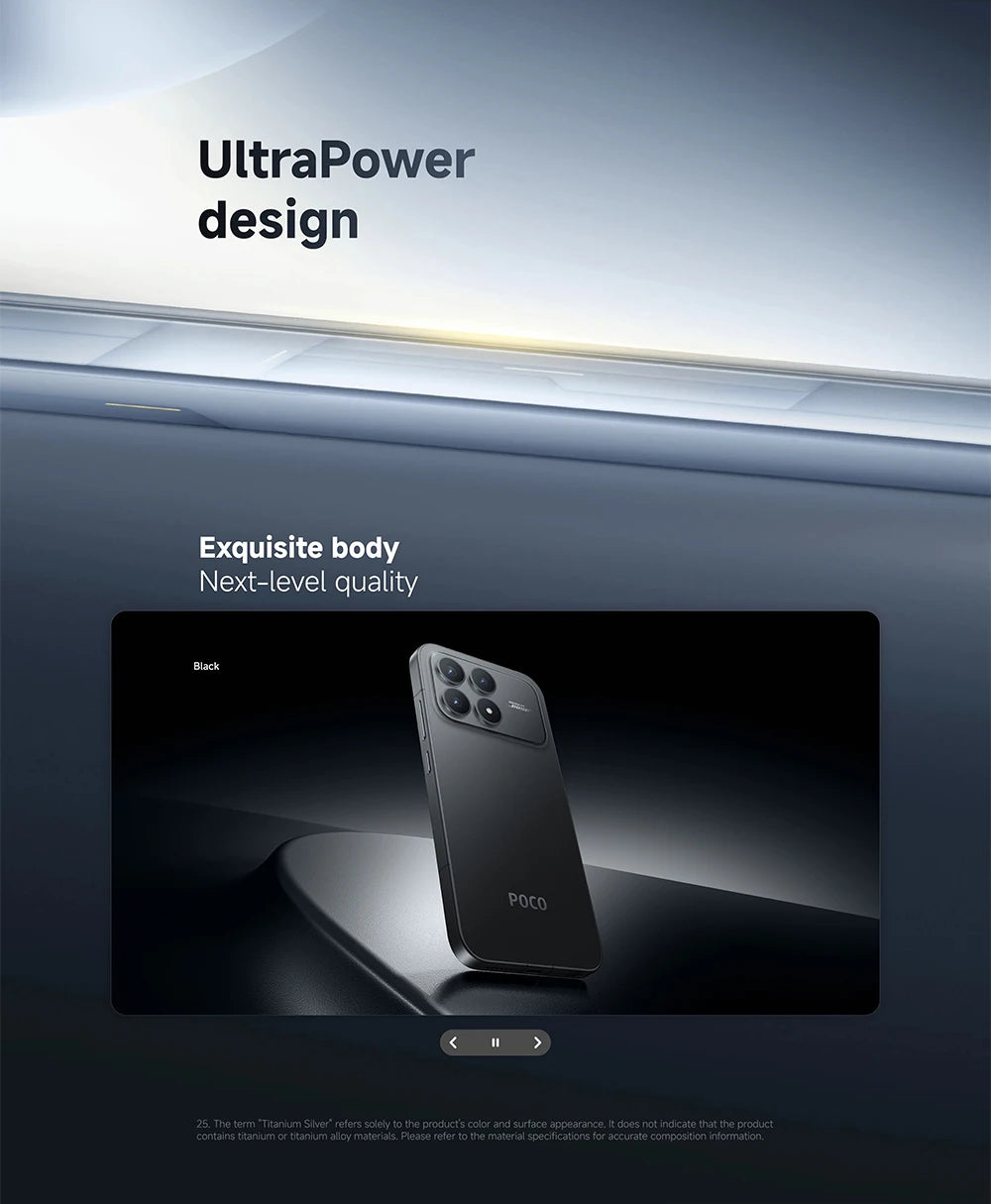 Global Version POCO F8 Pro 5G 6.59" Snapdragon® 8 Elite Mobile Platform 6210mAh 100W HyperCharge 50MP camera NFC IP68 XIaomi