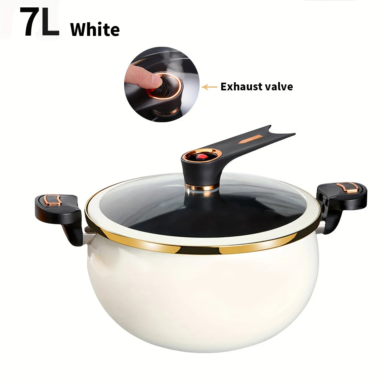 1 Piece of Fat Daddy Micro Pressure Cooker, 7L Large Capacity, 26cm, Suitable for Home Use, Multi-Functional Non-Stick Pot for Stewing and Cooking Soup, Compatible with Induction Cookers and Gas Stoves