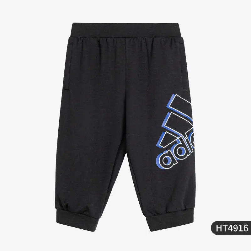 Adidas Official Genuine Summer New Kids' Sport Breathable Casual Capri Pants HT4916