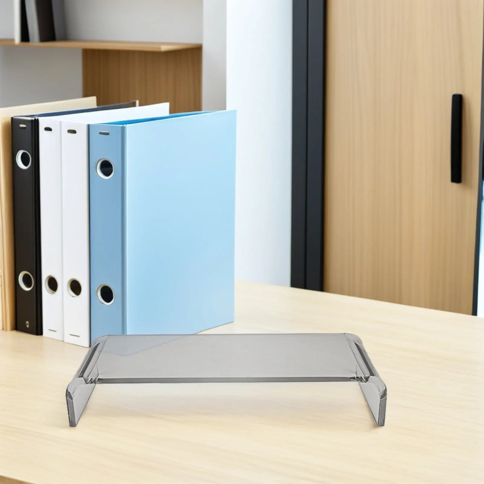 Acrylic Clear Monitor Riser Stand Compact Desktop Computer Monitor Stand Office Screen Riser Computer Storage Base Main image