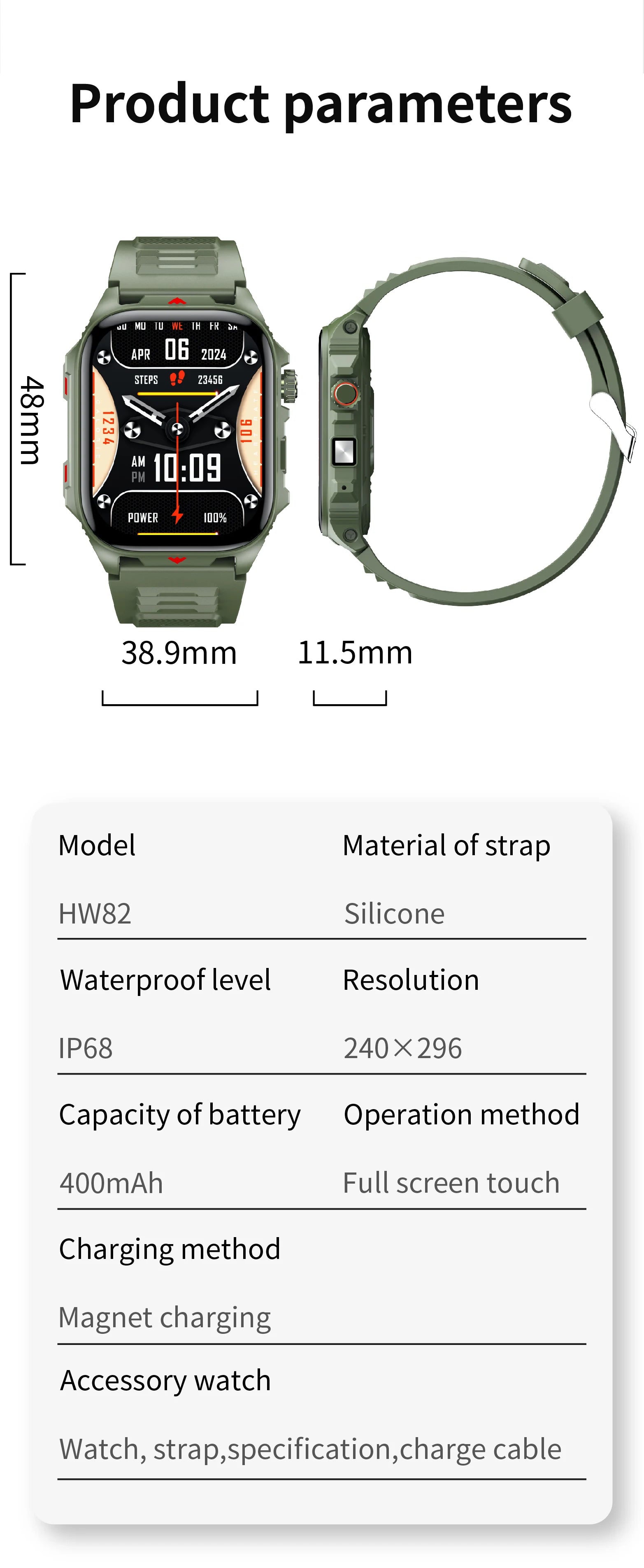 Electronic Smart Watch BT Call Heart Rate Monitor Smartwatch Fitness Tracker Waterproof Sport Watches for Man Woman Android 2026
