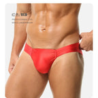 2026 fashion solid color men's three-dimensional triangle breathable sports low waist high elastic tight body