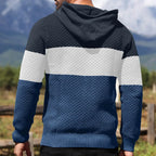 Men's Sweater Spring New Sport Warm Form Fitting Knit Pullover Sweater Hoodie Drawstring Hoodies Casual Sweatshirt US Size