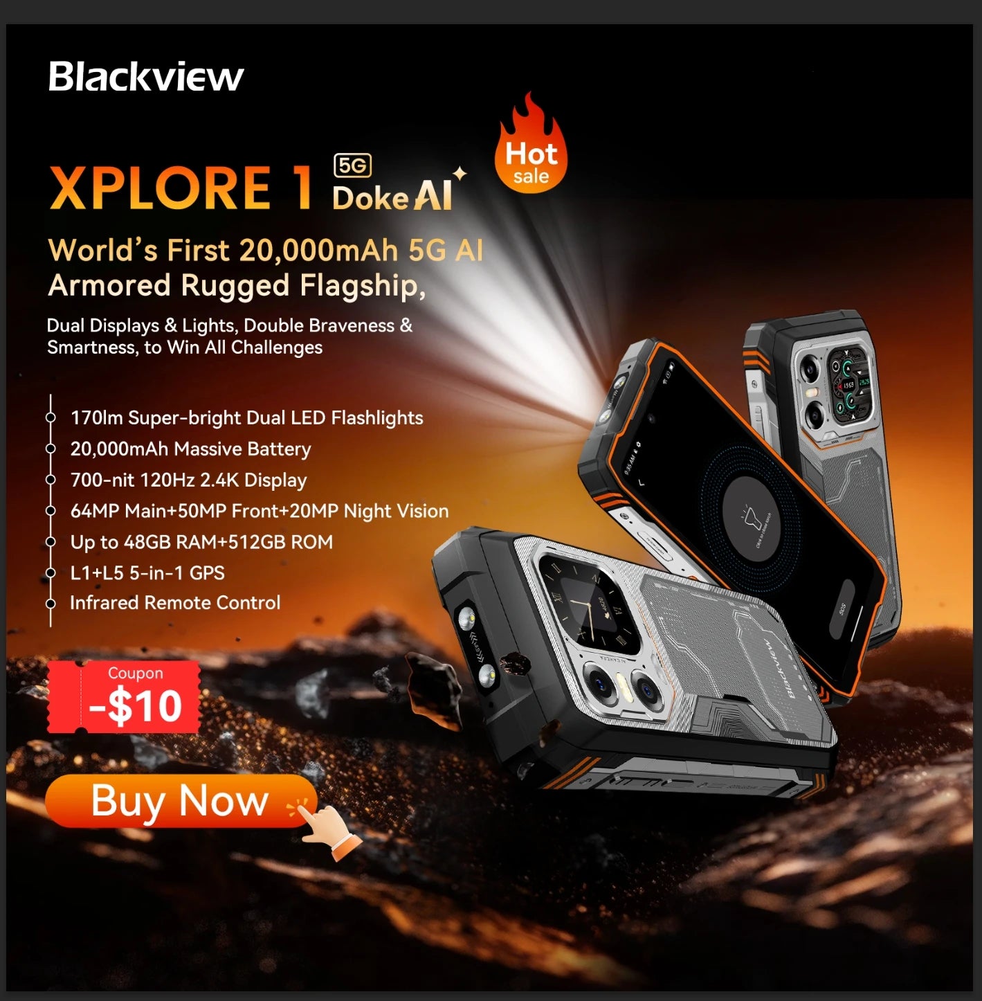 Blackview OSCAL MARINE 3 Rugged Smartphone 6.56" HD 90Hz Display Helio G81 13MP+16MP Camera 5000mAh Battery Android 16 Mobile