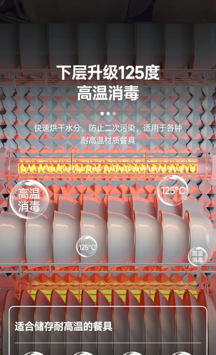 220V Royalstar Small Disinfection Cabinet Portable High Temperature Kitchen Commercial Household Desktop UV Sterilizer WAL