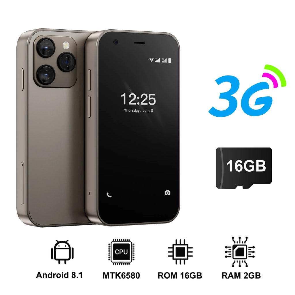 SERVO 15SE Super Mini Smartphone Android System 2GB+16GB Play Store Wifi Dual SIM 3.0" Small Pocket Cheap Smart Phones 3G WCDMA