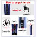 2-in-1 Hair Dryer and Flat Iron Dual Heat Negative Ion Hair Styler for Quick Drying and Straightening Travel Friendly Home Use