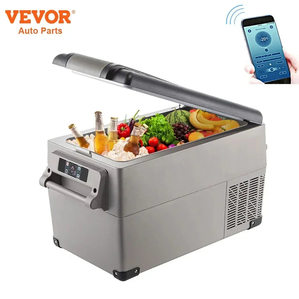 VEVOR Car Refrigerator Portable Compressor Cooler 35-55L Mini Fridge Freezer 12/24V DC 110-240V Ice Box for Camping Picnic Frige Main image