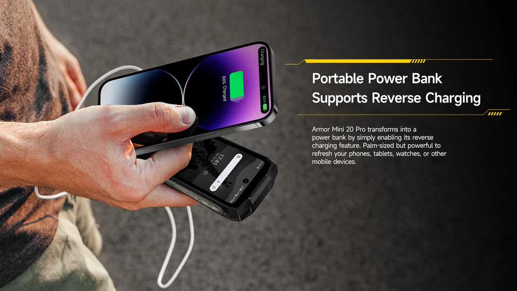 Ulefone Armor Mini 20 Pro 5G 4.7" Rugged Phone 64MP Night Camera  6200mAh Smartphone LED Light 16+256GB Android 14 Mobile phone