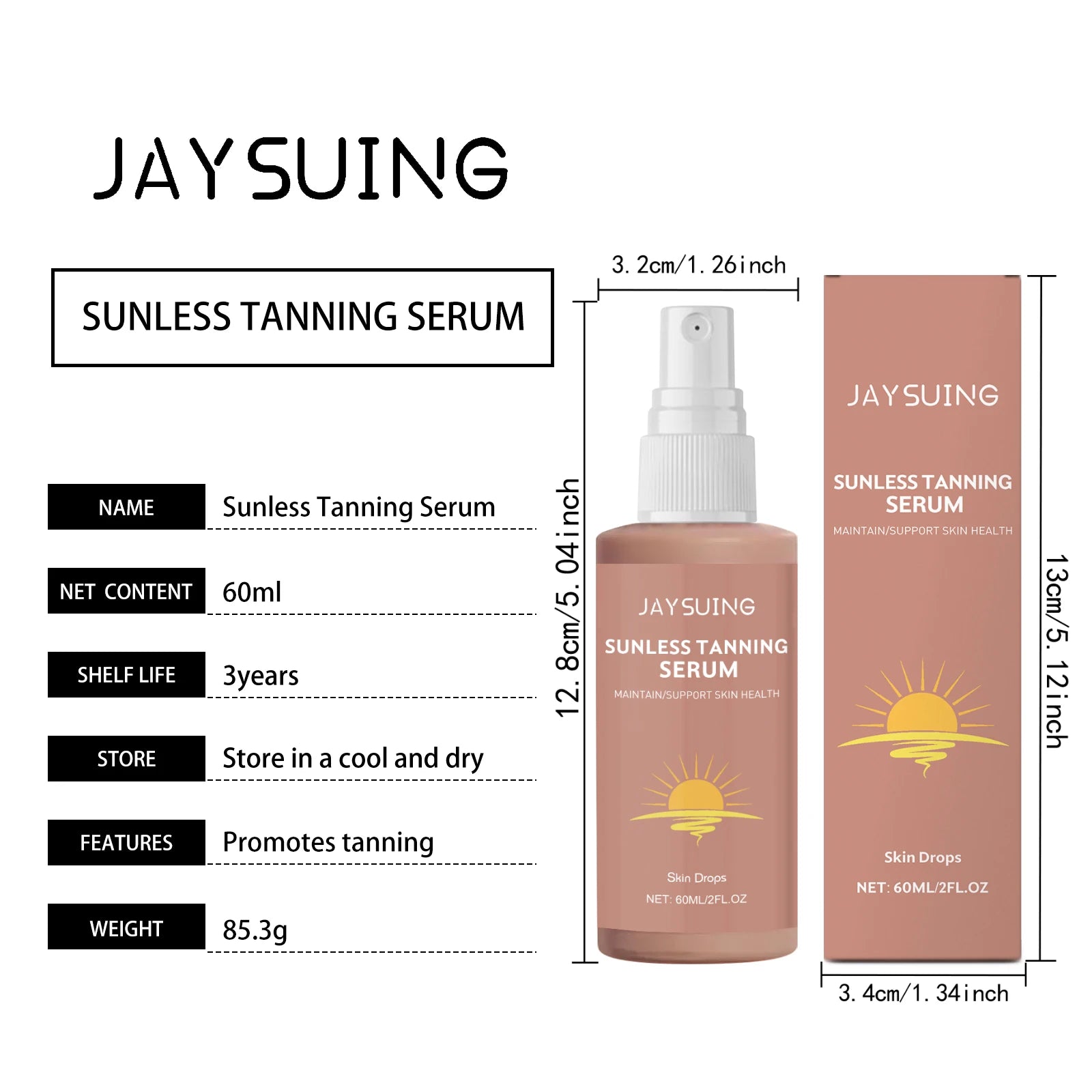 Herbal Self Tanning Essence Spray Sunless Tanning Enhance Skin Melanin Liquid Bronzer Natural Tanner For Body Face Nourishing